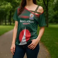 Custom Bangladesh Cricket Spirit 2026 Cross Shoulder Shirt World T20 Edition - Bengal Tiger - Wonder Print Shop