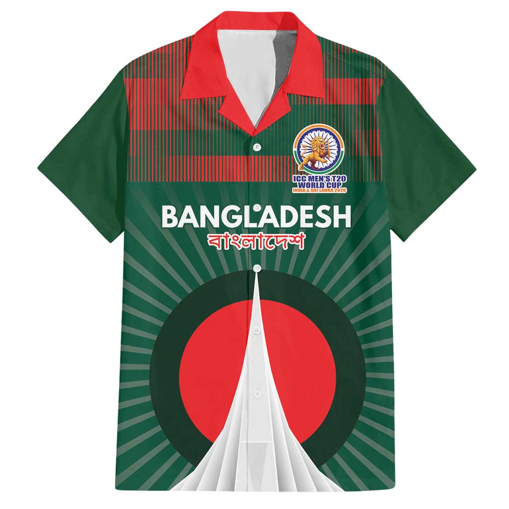 Custom Bangladesh Cricket Spirit 2026 Hawaiian Shirt World T20 Edition - Bengal Tiger - Wonder Print Shop