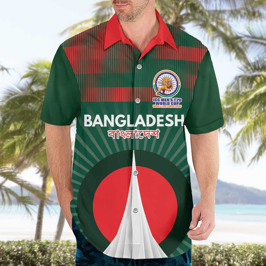 Custom Bangladesh Cricket Spirit 2026 Hawaiian Shirt World T20 Edition - Bengal Tiger - Wonder Print Shop