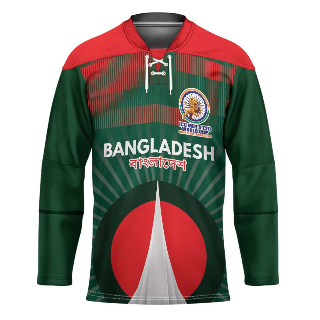 Custom Bangladesh Cricket Spirit 2026 Hockey Jersey World T20 Edition - Bengal Tiger - Wonder Print Shop