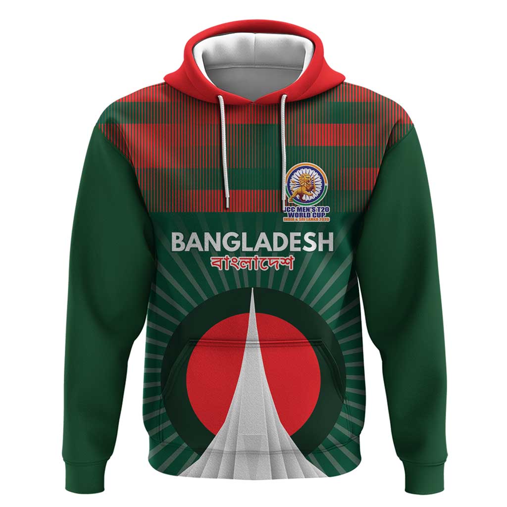 Custom Bangladesh Cricket Spirit 2026 Hoodie World T20 Edition - Bengal Tiger - Wonder Print Shop