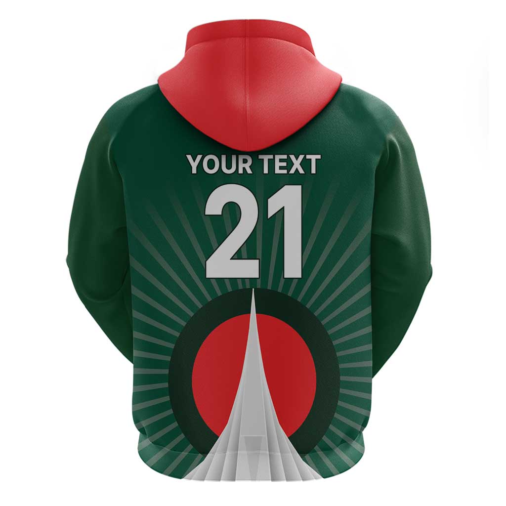 Custom Bangladesh Cricket Spirit 2026 Hoodie World T20 Edition - Bengal Tiger - Wonder Print Shop