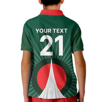 Custom Bangladesh Cricket Spirit 2026 Kid Polo Shirt World T20 Edition - Bengal Tiger - Wonder Print Shop