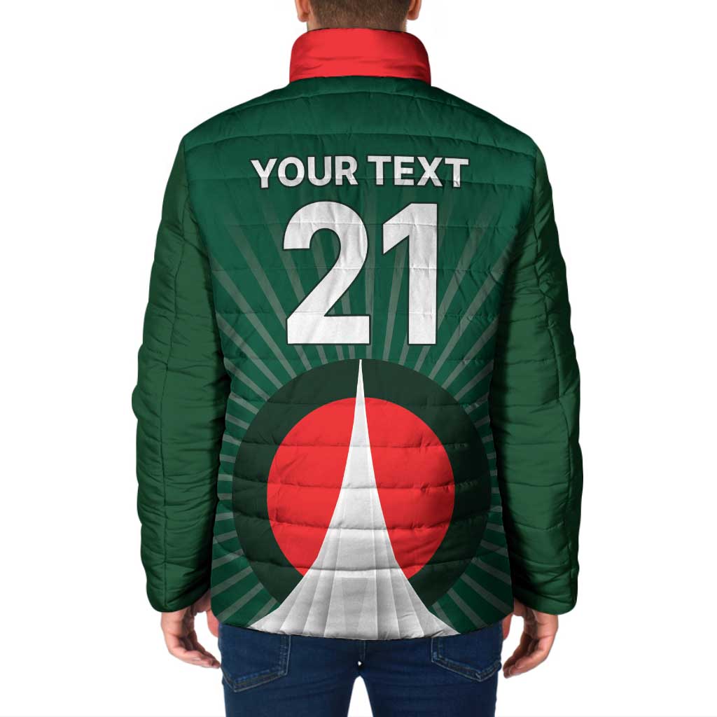 Custom Bangladesh Cricket Spirit 2026 Padded Jacket World T20 Edition - Bengal Tiger - Wonder Print Shop