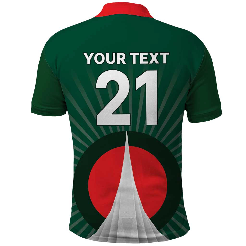 Custom Bangladesh Cricket Spirit 2026 Polo Shirt World T20 Edition - Bengal Tiger - Wonder Print Shop