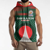 Custom Bangladesh Cricket Spirit 2026 Sleeveless Hoodie World T20 Edition - Bengal Tiger - Wonder Print Shop