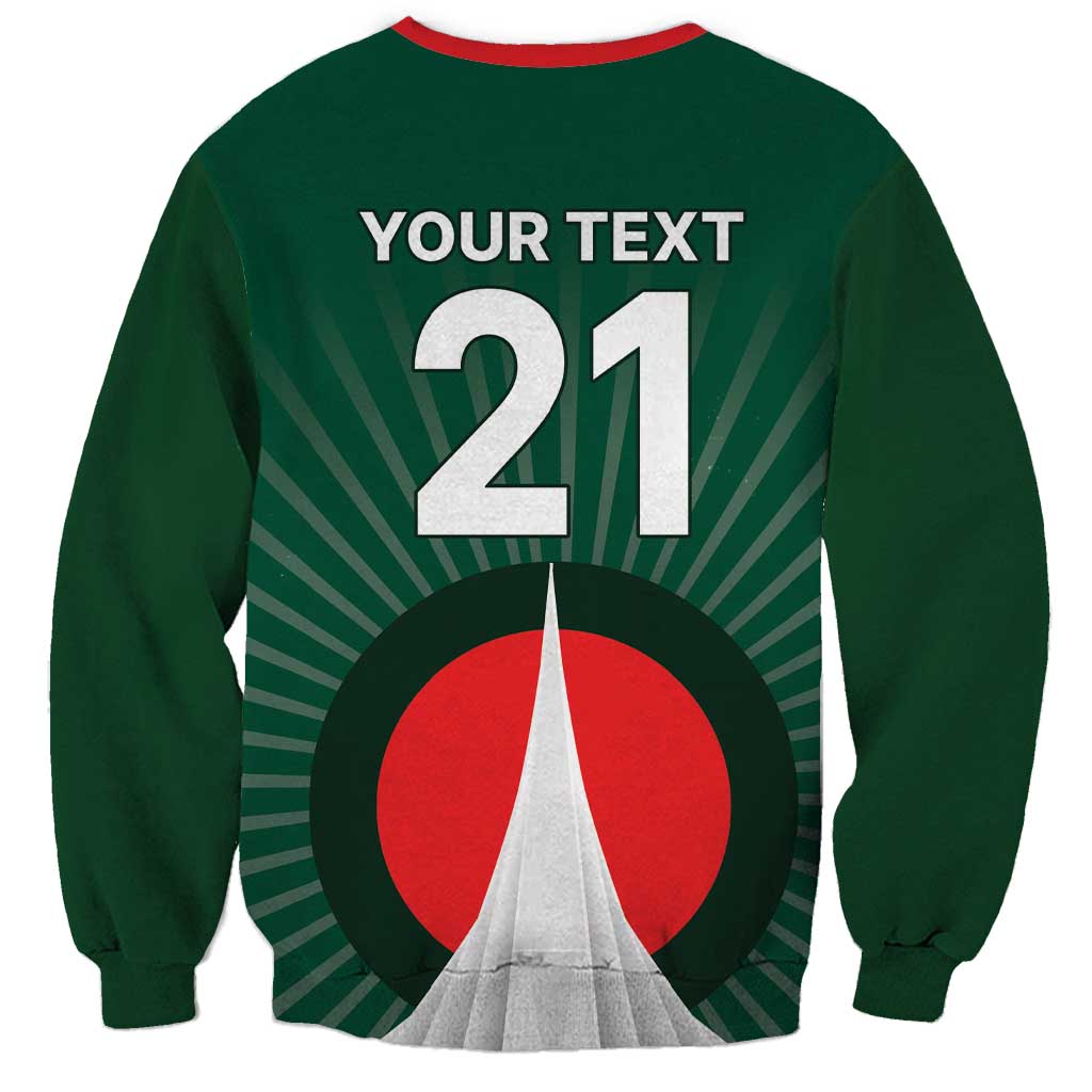 Custom Bangladesh Cricket Spirit 2026 Sweatshirt World T20 Edition - Bengal Tiger - Wonder Print Shop