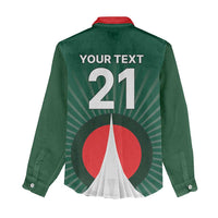 Custom Bangladesh Cricket Spirit 2026 Women Casual Shirt World T20 Edition - Bengal Tiger - Wonder Print Shop