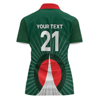 Custom Bangladesh Cricket Spirit 2026 Women Polo Shirt World T20 Edition - Bengal Tiger - Wonder Print Shop