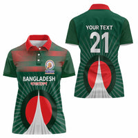 Custom Bangladesh Cricket Spirit 2026 Women Polo Shirt World T20 Edition - Bengal Tiger - Wonder Print Shop