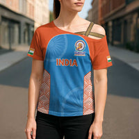 Custom India Cricket Spirit 2026 Cross Shoulder Shirt World T20 Edition - Wonder Print Shop