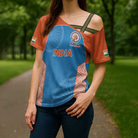 Custom India Cricket Spirit 2026 Cross Shoulder Shirt World T20 Edition - Wonder Print Shop