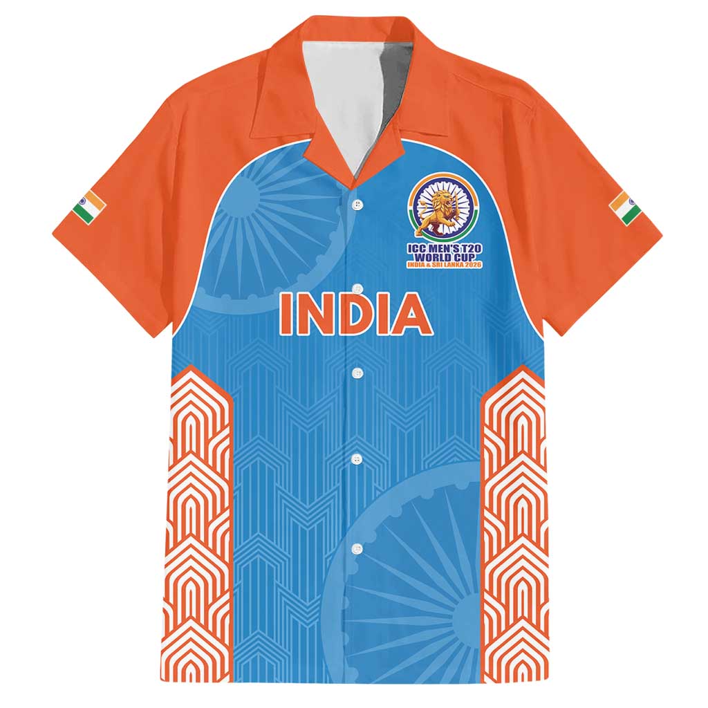 Custom India Cricket Spirit 2026 Hawaiian Shirt World T20 Edition - Wonder Print Shop