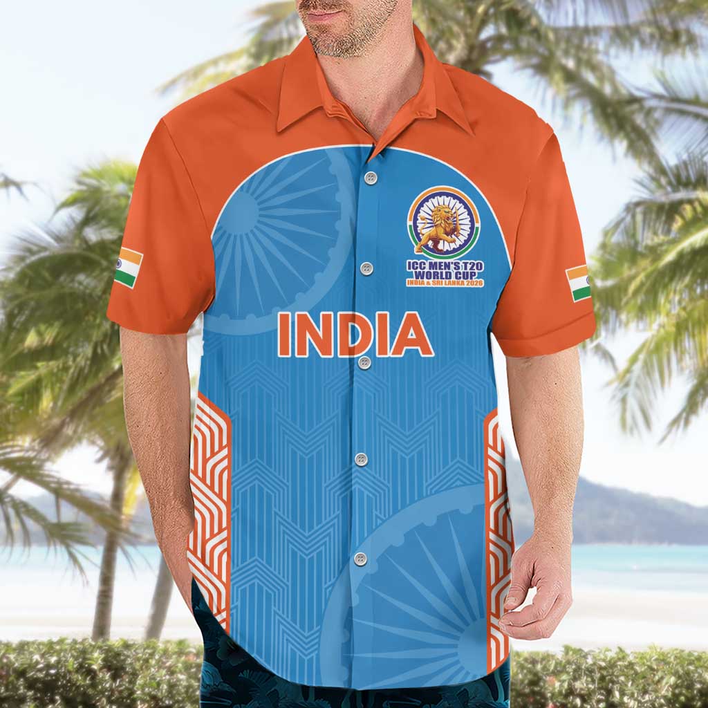 Custom India Cricket Spirit 2026 Hawaiian Shirt World T20 Edition - Wonder Print Shop