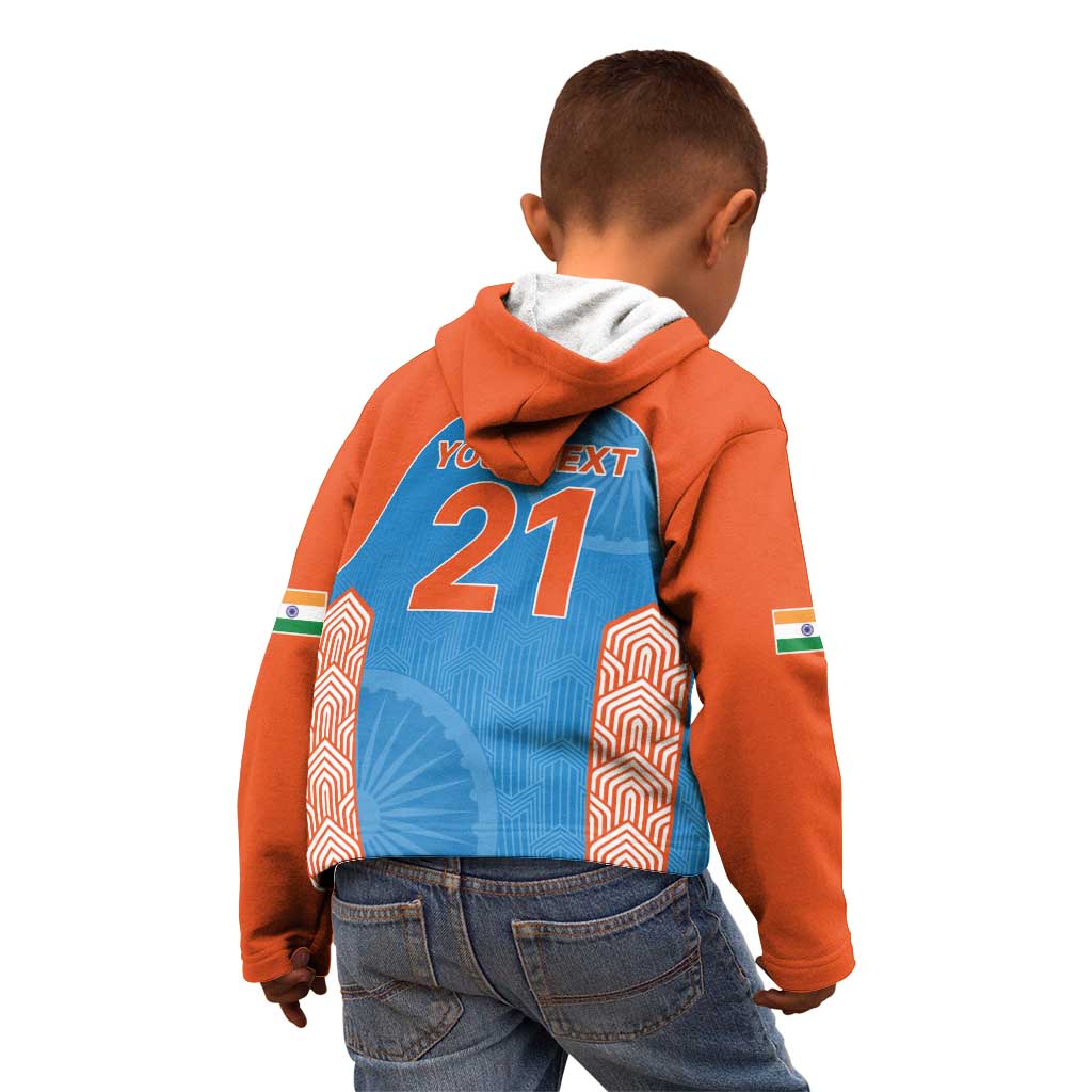 Custom India Cricket Spirit 2026 Kid Hoodie World T20 Edition - Wonder Print Shop