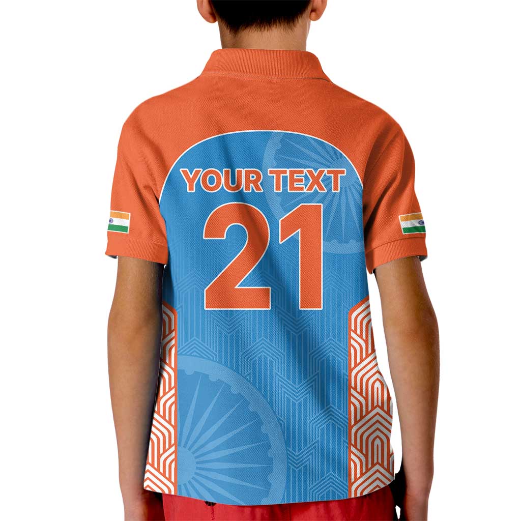 Custom India Cricket Spirit 2026 Kid Polo Shirt World T20 Edition - Wonder Print Shop