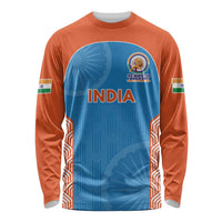 Custom India Cricket Spirit 2026 Long Sleeve Shirt World T20 Edition - Wonder Print Shop