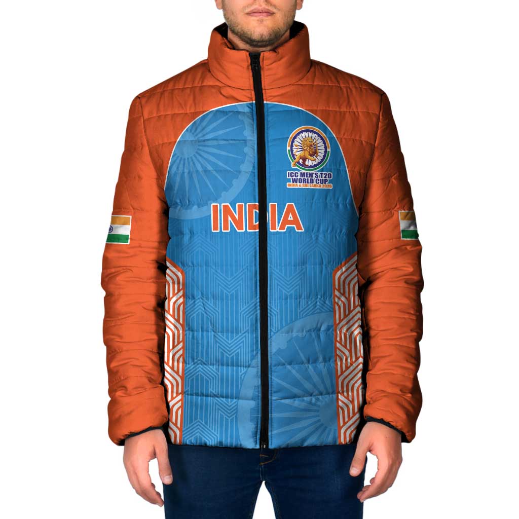 Custom India Cricket Spirit 2026 Padded Jacket World T20 Edition - Wonder Print Shop