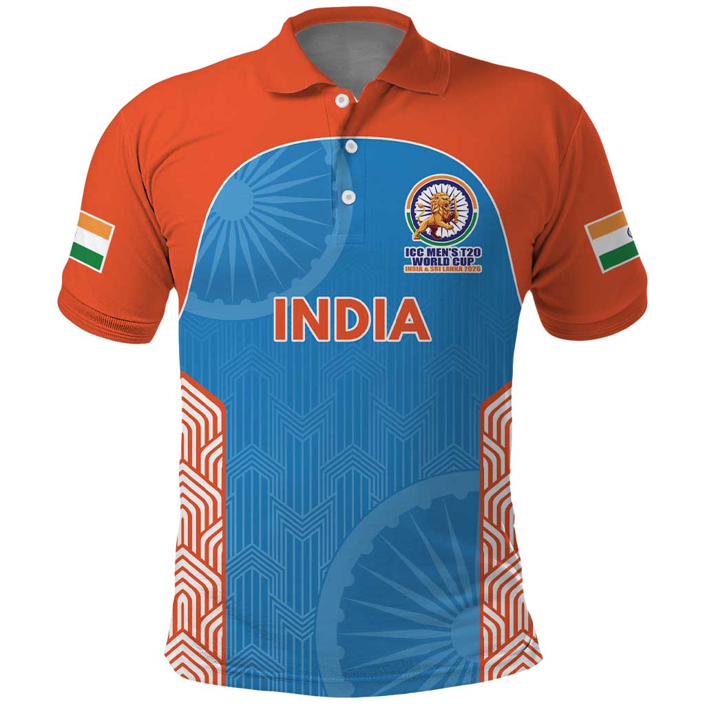 Custom India Cricket Spirit 2026 Polo Shirt World T20 Edition - Wonder Print Shop