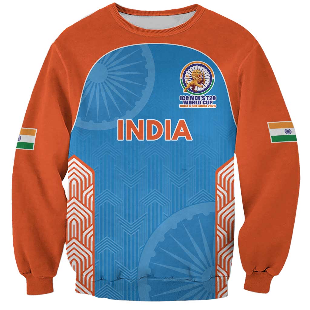 Custom India Cricket Spirit 2026 Sweatshirt World T20 Edition - Wonder Print Shop