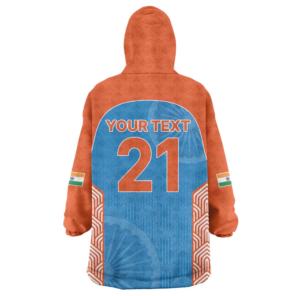 Custom India Cricket Spirit 2026 Wearable Blanket Hoodie World T20 Edition - Wonder Print Shop
