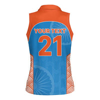 Custom India Cricket Spirit 2026 Women Sleeveless Polo Shirt World T20 Edition - Wonder Print Shop