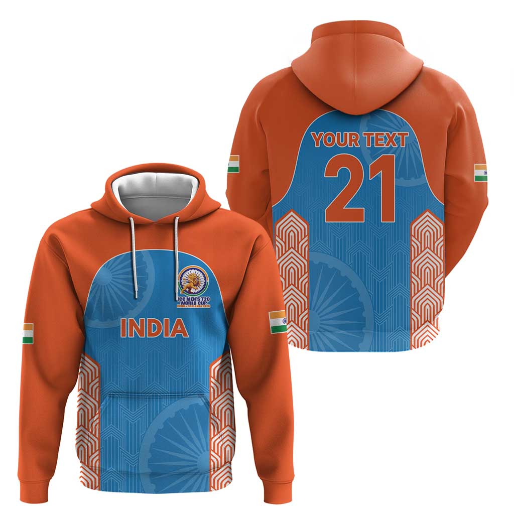 Custom India Cricket Spirit 2026 Zip Hoodie World T20 Edition - Wonder Print Shop