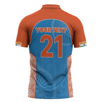 Custom India Cricket Spirit 2026 Zipper Polo Shirt World T20 Edition - Wonder Print Shop