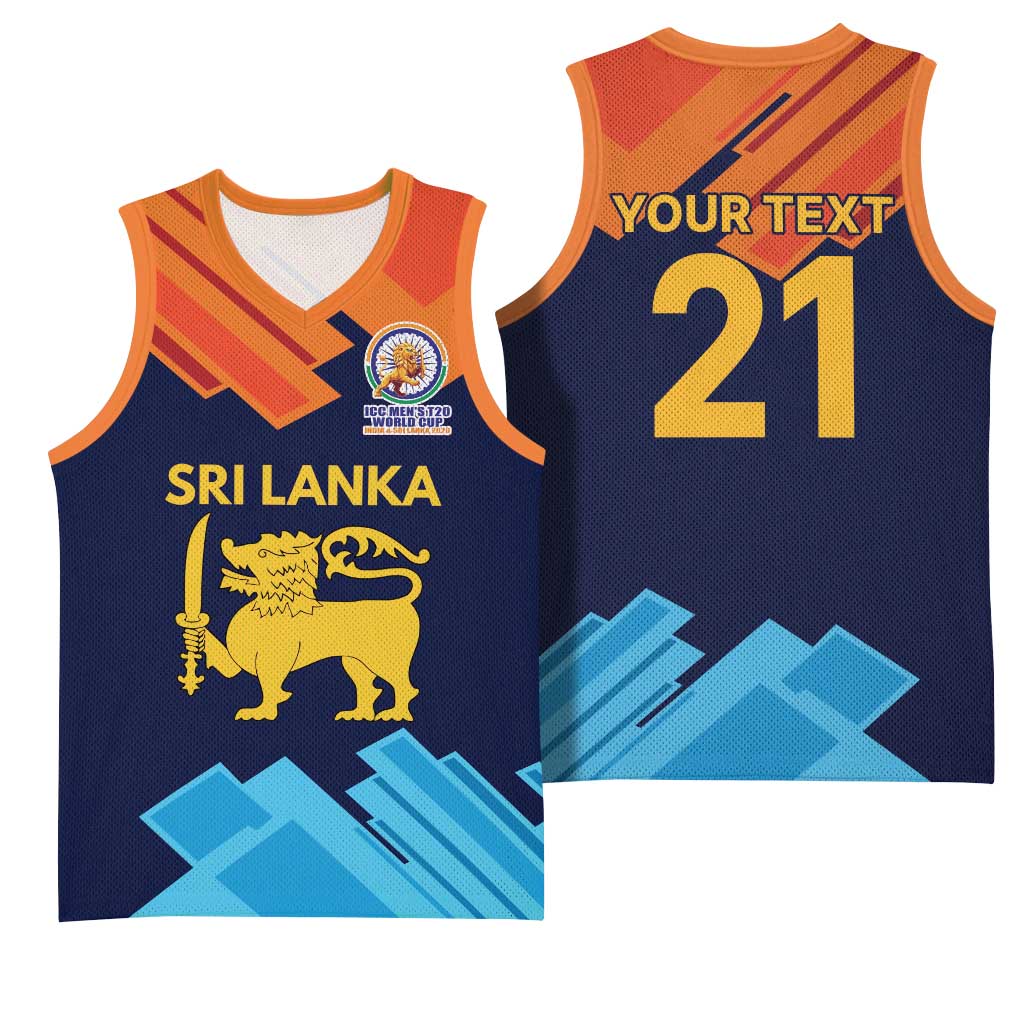 Custom Sri Lanka Cricket Spirit 2026 Basketball Jersey World T20 Edition - Wonder Print Shop