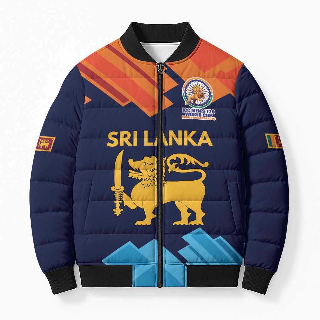 Custom Sri Lanka Cricket Spirit 2026 Bomber Puffer Jacket World T20 Edition - Wonder Print Shop