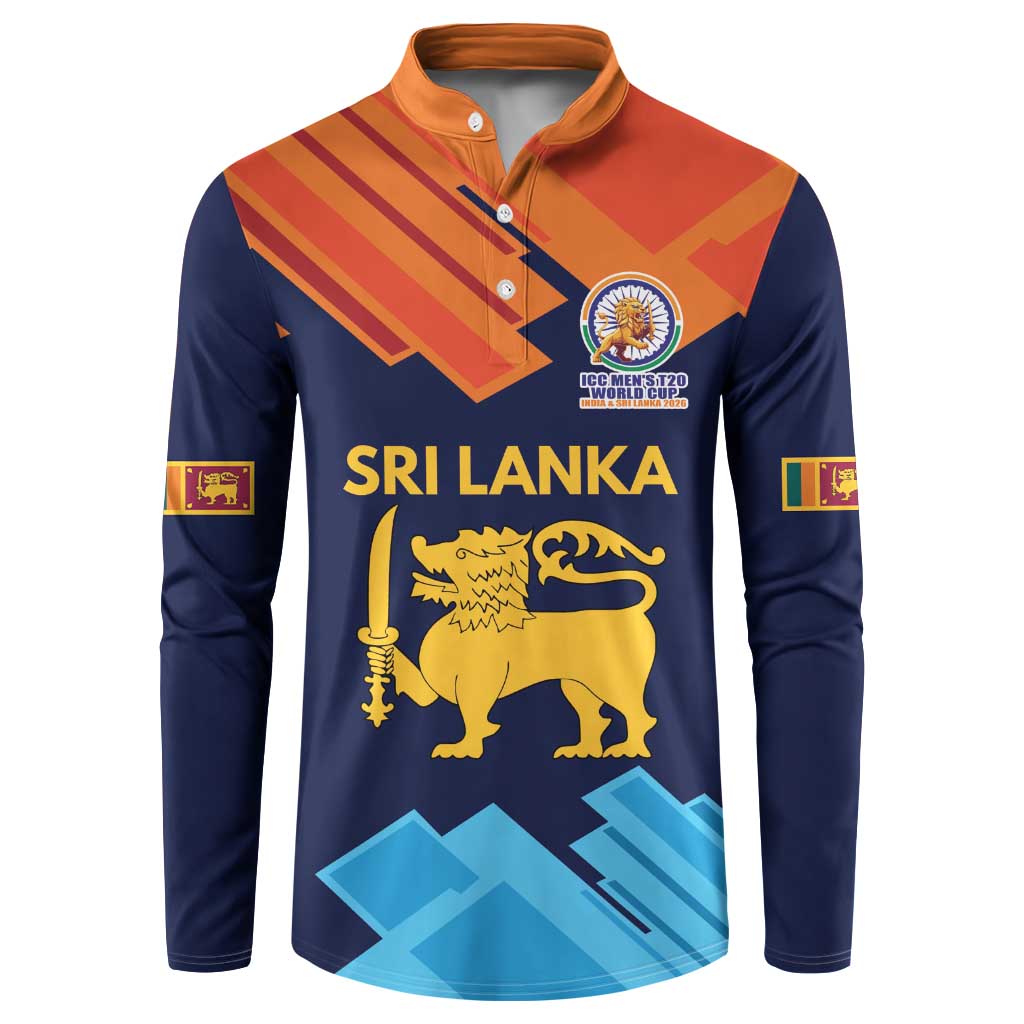 Custom Sri Lanka Cricket Spirit 2026 Button Sweatshirt World T20 Edition - Wonder Print Shop