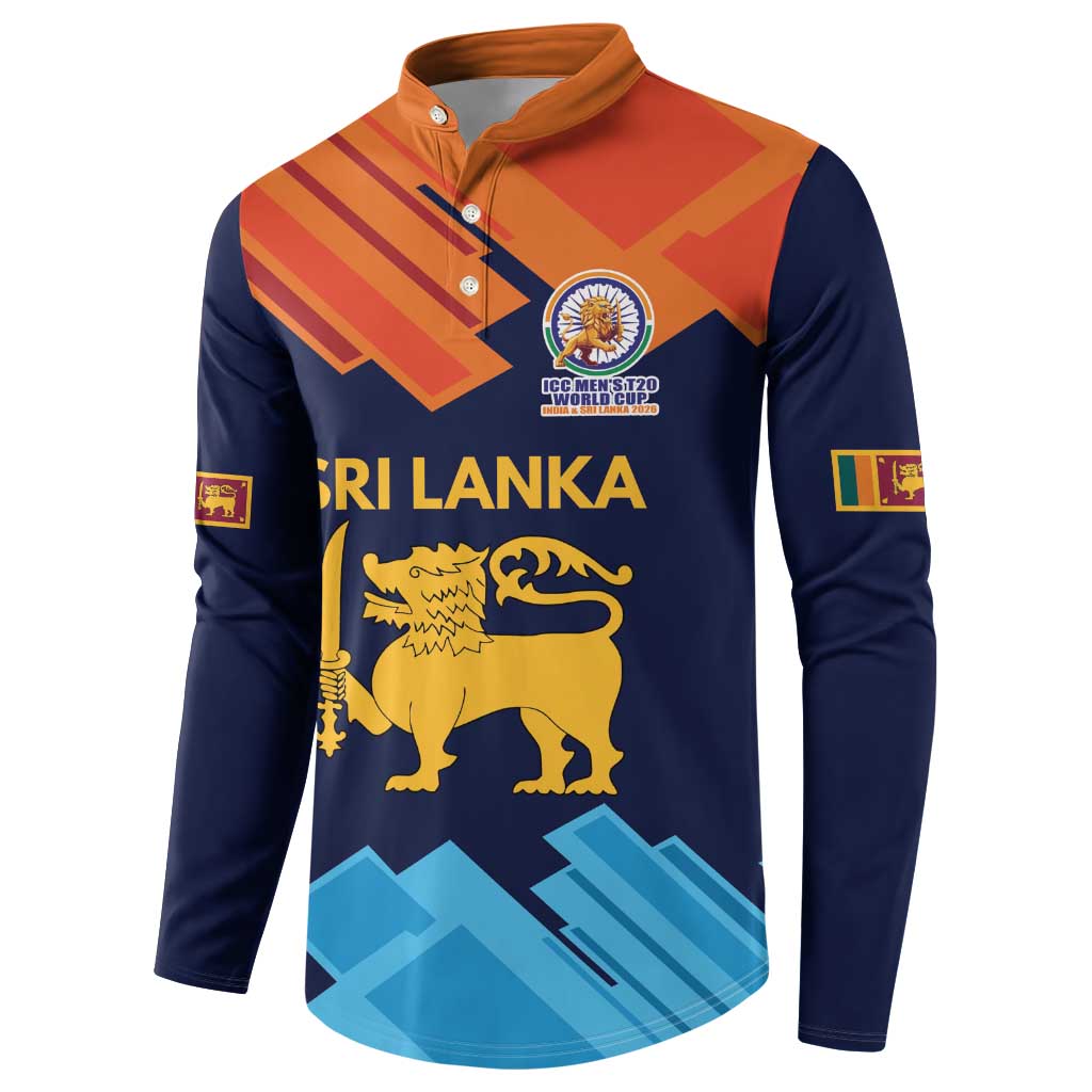 Custom Sri Lanka Cricket Spirit 2026 Button Sweatshirt World T20 Edition - Wonder Print Shop