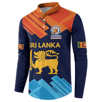Custom Sri Lanka Cricket Spirit 2026 Button Sweatshirt World T20 Edition - Wonder Print Shop