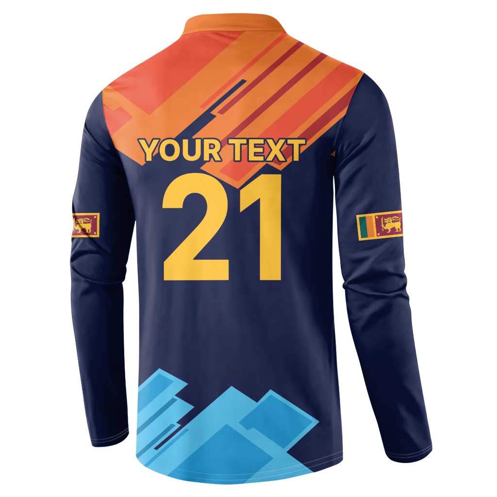 Custom Sri Lanka Cricket Spirit 2026 Button Sweatshirt World T20 Edition - Wonder Print Shop