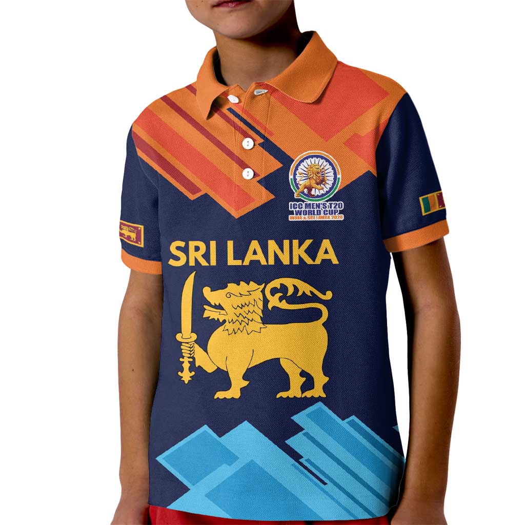 Custom Sri Lanka Cricket Spirit 2026 Kid Polo Shirt World T20 Edition - Wonder Print Shop