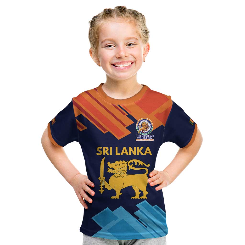 Custom Sri Lanka Cricket Spirit 2026 Kid T Shirt World T20 Edition - Wonder Print Shop