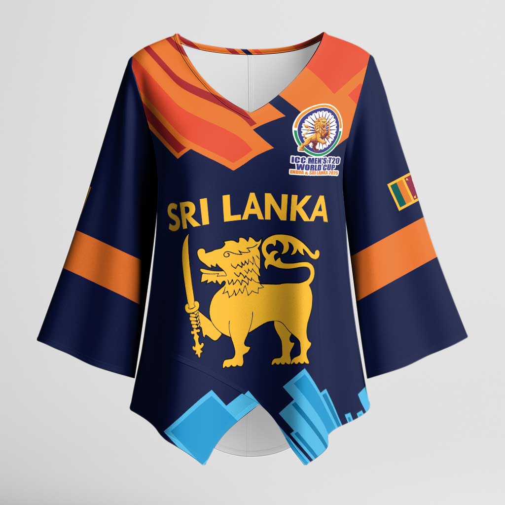 Custom Sri Lanka Cricket Spirit 2026 Kimono Sleeve Blouse World T20 Edition - Wonder Print Shop