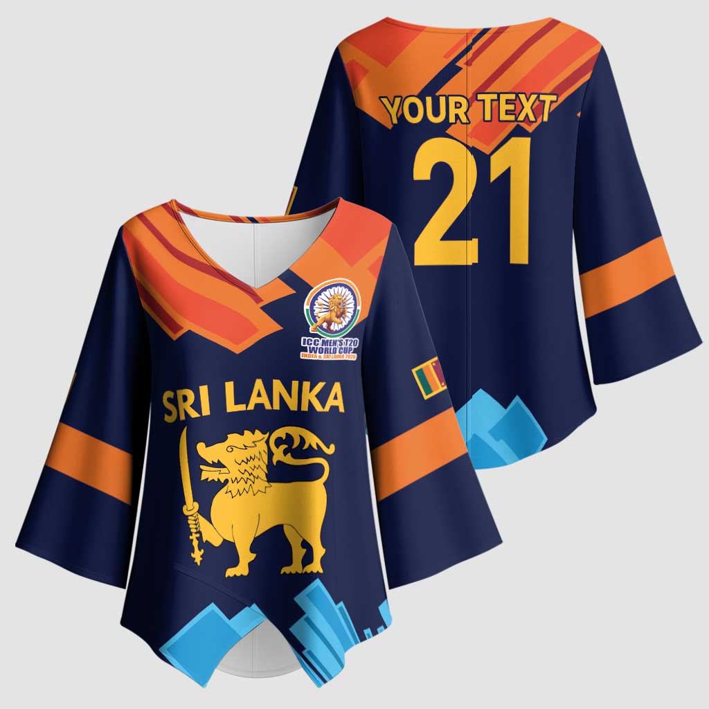 Custom Sri Lanka Cricket Spirit 2026 Kimono Sleeve Blouse World T20 Edition - Wonder Print Shop
