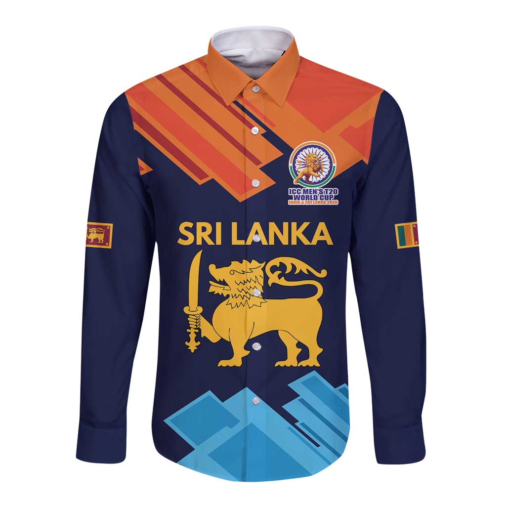 Custom Sri Lanka Cricket Spirit 2026 Long Sleeve Button Shirt World T20 Edition - Wonder Print Shop