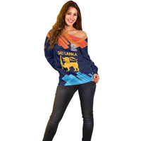 Custom Sri Lanka Cricket Spirit 2026 Off Shoulder Sweater World T20 Edition - Wonder Print Shop