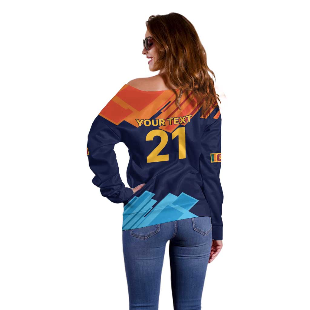 Custom Sri Lanka Cricket Spirit 2026 Off Shoulder Sweater World T20 Edition - Wonder Print Shop