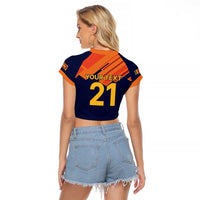 Custom Sri Lanka Cricket Spirit 2026 Raglan Cropped T Shirt World T20 Edition - Wonder Print Shop