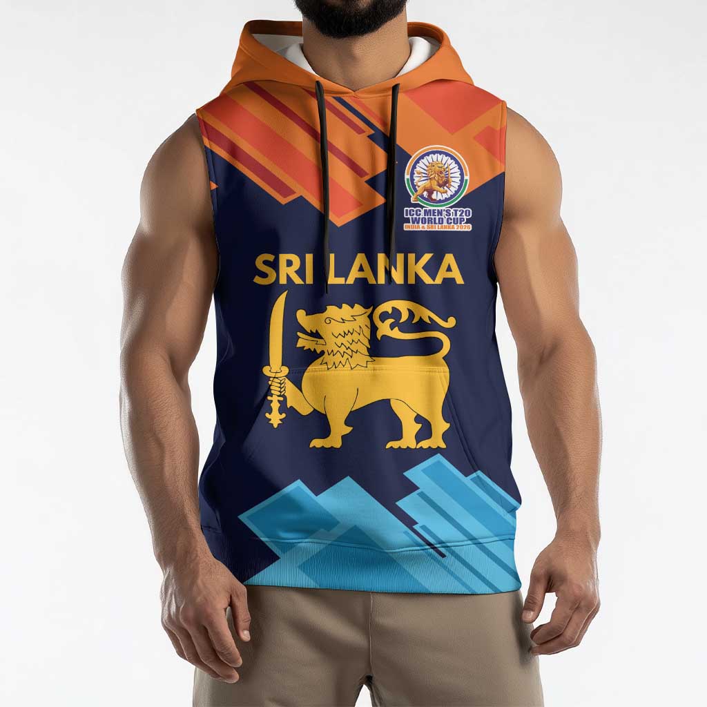 Custom Sri Lanka Cricket Spirit 2026 Sleeveless Hoodie World T20 Edition - Wonder Print Shop