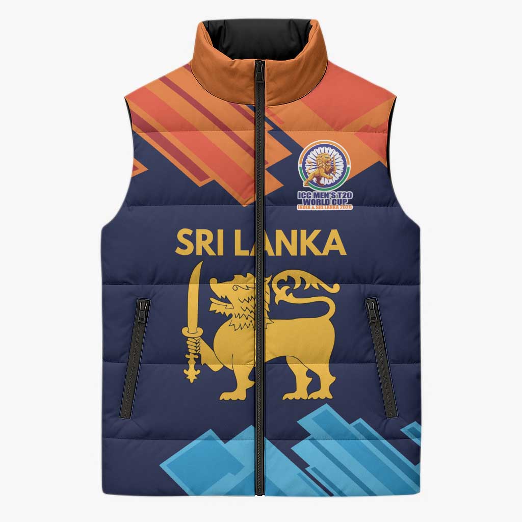 Custom Sri Lanka Cricket Spirit 2026 Sleeveless Puffer Jacket World T20 Edition - Wonder Print Shop