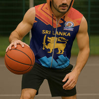 Custom Sri Lanka Cricket Spirit 2026 Sleeveless Zip Hoodie World T20 Edition - Wonder Print Shop