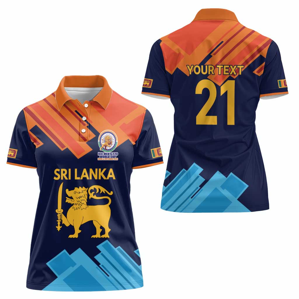 Custom Sri Lanka Cricket Spirit 2026 Women Polo Shirt World T20 Edition - Wonder Print Shop