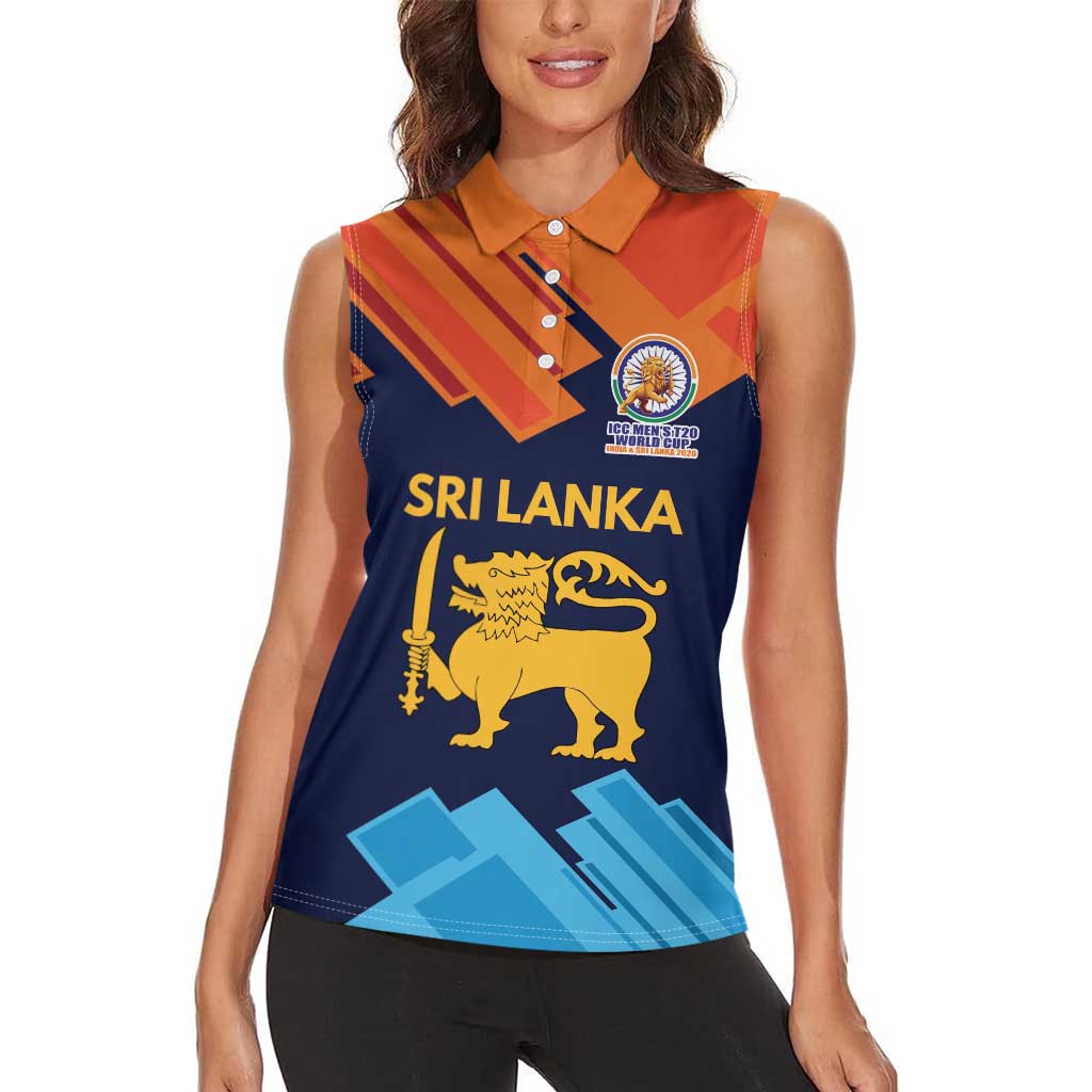 Custom Sri Lanka Cricket Spirit 2026 Women Sleeveless Polo Shirt World T20 Edition - Wonder Print Shop