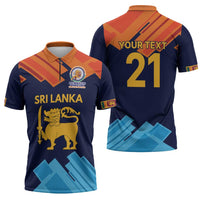 Custom Sri Lanka Cricket Spirit 2026 Zipper Polo Shirt World T20 Edition - Wonder Print Shop