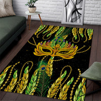 Feather Mask Mardi Gras Area Rug LT9 - Wonder Print Shop