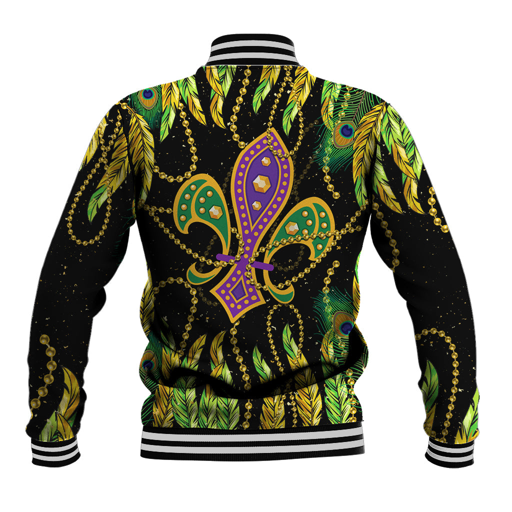 Feather Mask Mardi Gras Baseball Jacket LT9 - Wonder Print Shop